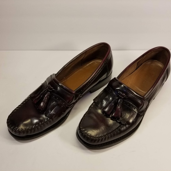 EUC. Bass Jeremy Tassel Loafers Burgundy. 10M main image 4